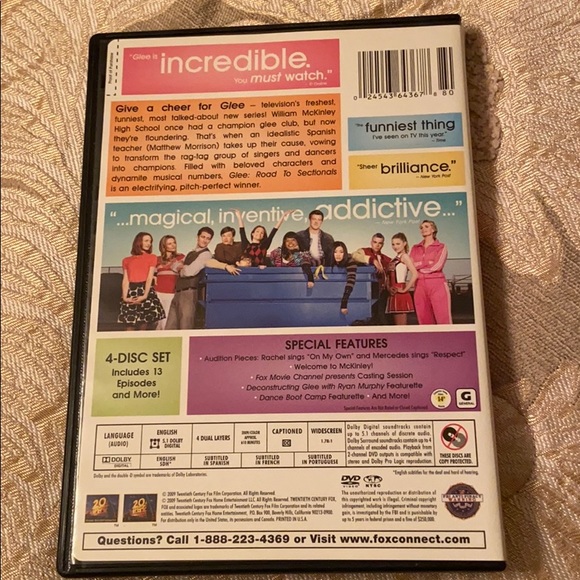 Glee Media Glee Season Volume 1 Road To Sectionals Dvd Set Poshmark
